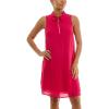 imageZac ampamp Rachel Womens Sleeveless Collared Slub Dress with Adjustable Chest ZipperBright Rose