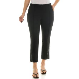 imageZac ampamp Rachel Womens Double Button Fly Front Boot Cut Ankle Length PantBlack