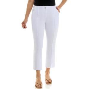 imageZac ampamp Rachel Womens Double Button Fly Front Boot Cut Ankle Length PantOptic White