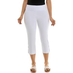 imageZac ampamp Rachel Womens Pull on Capri Pant with Ankle Loop DetailOptic White