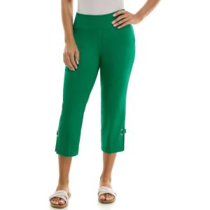 imageZac ampamp Rachel Womens Pull on Capri Pant with Ankle Loop DetailPepper Green