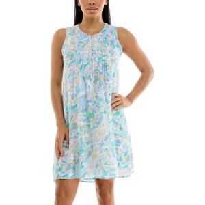 imageZac ampamp Rachel Womens Sleeveless Slub Dress with Front Pintucking DetailBright WhiteRiviera