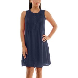 imageZac ampamp Rachel Womens Sleeveless Slub Dress with Front Pintucking DetailNavy Blazer
