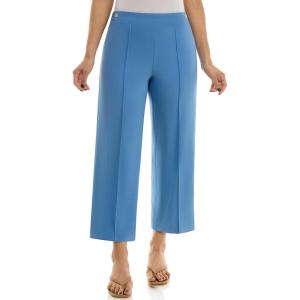 imageZac ampamp Rachel Womens Wide Leg Ankle Length Pull On Pant with Fucntional Pockets Waist Button Detail  Front Stitch SeamRiviera
