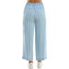 imageZac ampamp Rachel Womens Tencel Ankle Length Pant with Tieable Belt Single Cargo Pocket DetailLight WashWhite Stripe