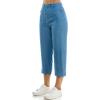 imageZac ampamp Rachel Womens Tencel Capri Length Button Front Pant with Stitched Utility Pocket and AnkleMedium Wash