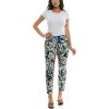imageZac ampamp Rachel Womens PullOn Ankle Length Pant with Tummy Control Waist BandBlack Multi Rose