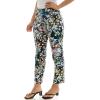 imageZac ampamp Rachel Womens PullOn Ankle Length Pant with Tummy Control Waist BandBlack Multi Rose