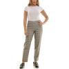 imageZac ampamp Rachel Womens PullOn Ankle Length Pant with Tummy Control Waist BandBlackMustard Plaid