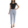 imageZac ampamp Rachel Womens PullOn Ankle Length Pant with Tummy Control Waist BandBlueWhite