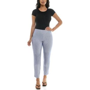 imageZac ampamp Rachel Womens PullOn Ankle Length Pant with Tummy Control Waist BandBlueWhite