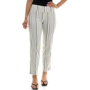 imageZac ampamp Rachel Womens PullOn Ankle Length Pant with Tummy Control Waist BandIvoryNavy