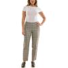 imageZac ampamp Rachel Womens Pullon Ankle Length Pants with Millennium FabricBlackMustard Plaid