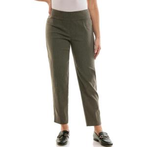 imageZac ampamp Rachel Womens Pullon Ankle Length Pants with Millennium FabricHeathered Dark Brown