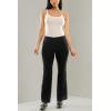 imageZac ampamp Rachel Womens Slim Leg Pants with Flared Opening BottomBlack
