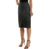 imageZac ampamp Rachel Womens Pull on Compression Ponte Skirt with Pintucking and Front SeamGreyBlack Leopard