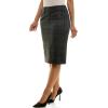 imageZac ampamp Rachel Womens Pull on Compression Ponte Skirt with Pintucking and Front SeamGreyBlack Scratch Plaid