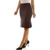 imageZac ampamp Rachel Womens Pull on Compression Ponte Skirt with Pleated Side DetailChocolate