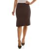 imageZac ampamp Rachel Womens Pull on Compression Ponte Skirt with Pleated Side DetailChocolate