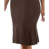 imageZac ampamp Rachel Womens Pull on Compression Ponte Skirt with Pleated Side DetailChocolate