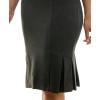 imageZac ampamp Rachel Womens Pull on Compression Ponte Skirt with Pleated Side DetailDark Pebble