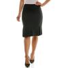 imageZac ampamp Rachel Womens Pull on Compression Ponte Skirt with Pleated Side DetailDark Pebble