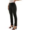 imageZac ampamp Rachel Womens Pull on Compression Ponte Slim Leg Pant with Side StitchingBlack