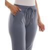imageZac ampamp Rachel Womens Pull on Jogger Pant with Tie Front and Side PocketsGrisaille