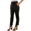 imageZac ampamp Rachel Womens Pull on Slim Leg Compression Pant with Pleather Trims and Functional Pocket with Stitch DetailBlack