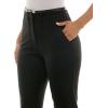 imageZac ampamp Rachel Womens Pull on Slim Leg Compression Pant with Pleather Trims and Functional Pocket with Stitch DetailBlack