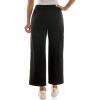 imageZac ampamp Rachel Womens Pull on Wide Leg Compression Ponte Pant with Pockets and Belt LoopsBlack