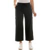 imageZac ampamp Rachel Womens Pull on Wide Leg Compression Ponte Pant with Pockets and Belt LoopsBlack