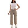 imageZac ampamp Rachel Womens Brushed Dty Wide Leg Jogger with Cargo Pocket DetailMushroom