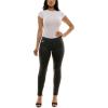imageZac ampamp Rachel Womens Pull on Compression Ponte Legging Pant with Metal Tab DetailBrownGrey Glenn Plaid