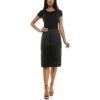 imageZac ampamp Rachel Womens Pull on Compression Ponte Skirt with Pintucking and Front SeamGreyBlack Leopard