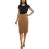 imageZac ampamp Rachel Womens Pull on Compression Ponte Skirt with Pintucking and Front SeamTobacco Brown