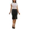 imageZac ampamp Rachel Womens Pull on Compression Ponte Skirt with Pleated Side DetailDark Pebble