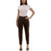 imageZac ampamp Rachel Womens Pull on Slim Leg Compression Pant with Pleather Trims and Functional Pocket with Stitch DetailChocolate