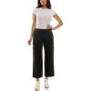 imageZac ampamp Rachel Womens Pull on Wide Leg Compression Ponte Pant with Pockets and Belt LoopsBlack