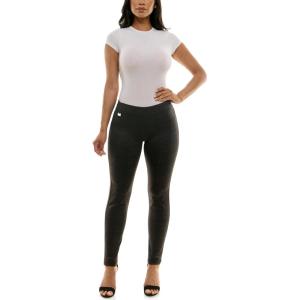 imageZac ampamp Rachel Womens Pull on Compression Ponte Legging Pant with Metal Tab DetailBrownGrey Glenn Plaid