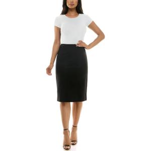 imageZac ampamp Rachel Womens Pull on Compression Ponte Skirt with Pintucking and Front SeamBlack