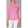 image:imageZac amp Rachel Womens 34 Sleeve Cuff Sleeve Button Down Top with Ribbed Knit Inserts for a Comfortable Fit BlousePink