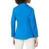 image:imageZac amp Rachel Womens 34 Sleeve Cuff Sleeve Button Down Top with Ribbed Knit Inserts for a Comfortable Fit BlouseSky Diver