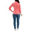 image:imageZac amp Rachel Womens 34 Sleeve Cuff Sleeve Button Down Top with Ribbed Knit Inserts for a Comfortable Fit BlouseSugar Coral