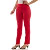 image:imageZac amp Rachel Womens Millennium Fabric  Slim Leg PullOn PantLipstick Red