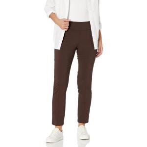 image:imageZac amp Rachel Womens Millennium Fabric  Slim Leg PullOn PantChocolate