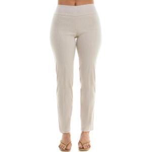 image:imageZac amp Rachel Womens Millennium Fabric  Slim Leg PullOn PantHeathered Cream