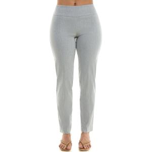 image:imageZac amp Rachel Womens Millennium Fabric  Slim Leg PullOn PantHeathered Smoke