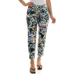 image:imageZac amp Rachel Womens PullOn Ankle Length Pants with Millennium FabricBlack Multi Rose