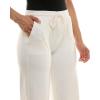 image:imageZac amp Rachel Womens Brushed Dty Wide Leg Crop with Functional Pockets and Tie WaistbandAntique White